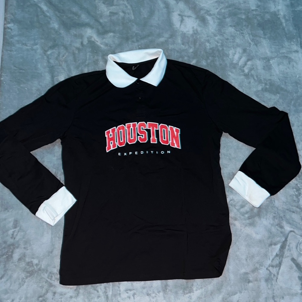 Collard “HOUSTON EXPEDITION” Preppy Long Sleeve Shirt